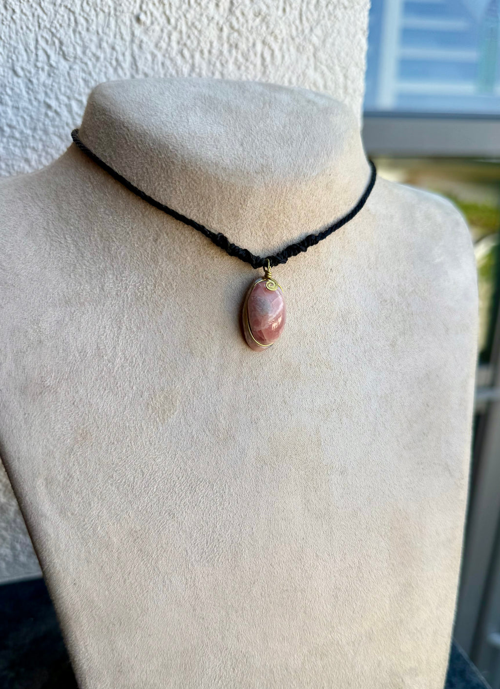 Rhodochrosite Amulet