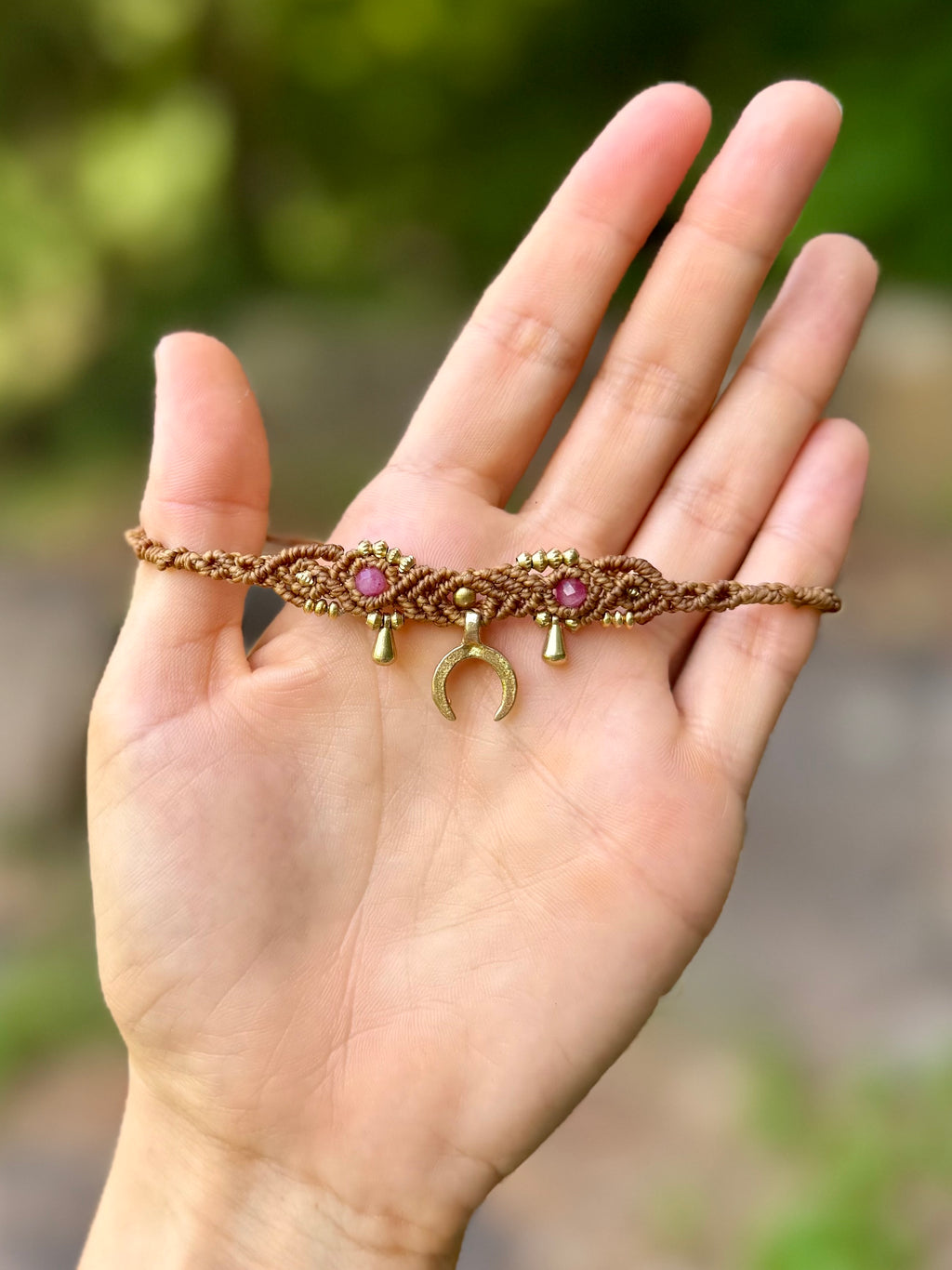 Moon Choker Pink Tourmaline