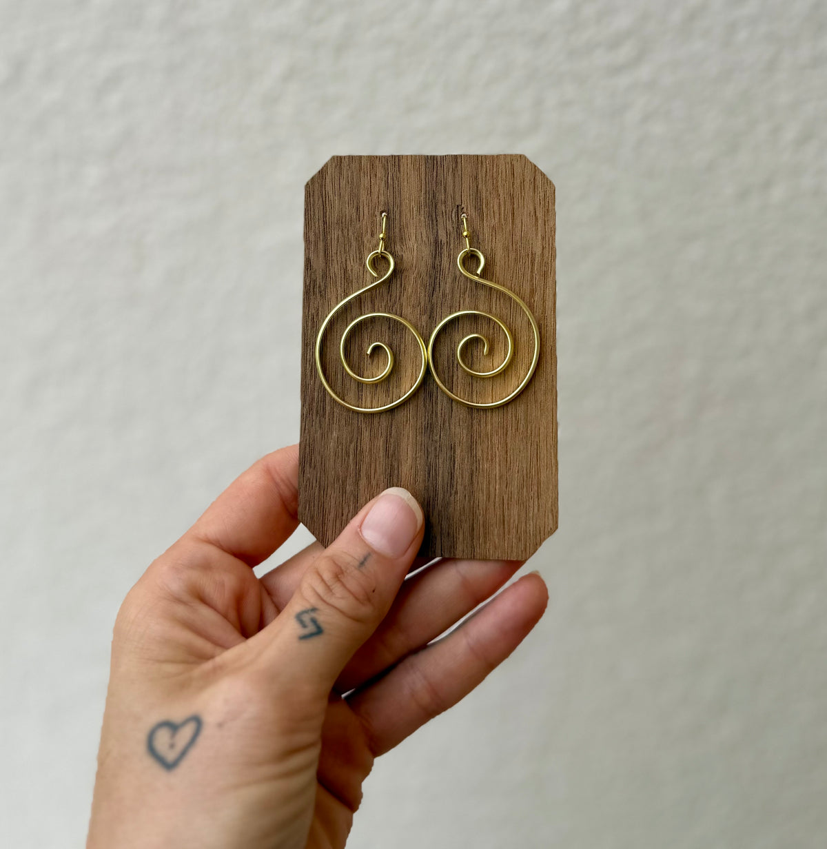 Spiral Brass Earrings