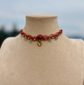 Terracotta Macrame Leaf Choker
