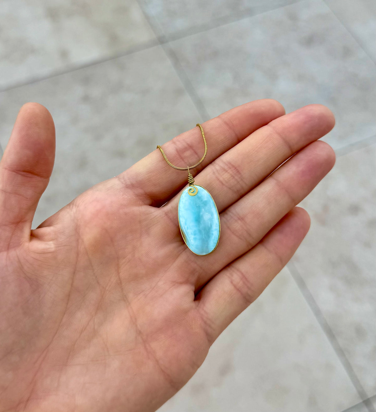 Larimar Amulet