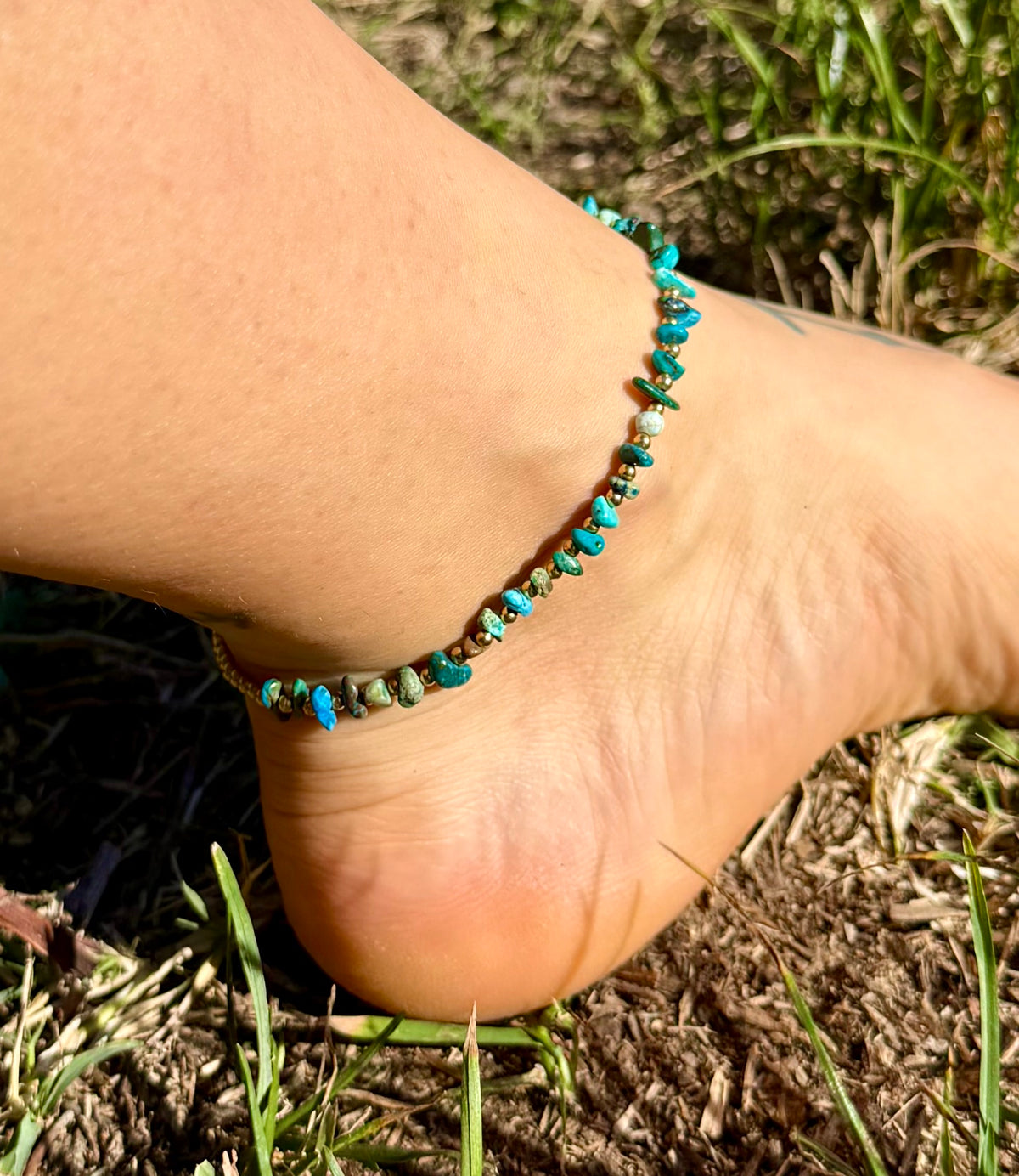 Chrysocolla Anklet