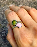 Rhodochrosite & Serpentine Ring
