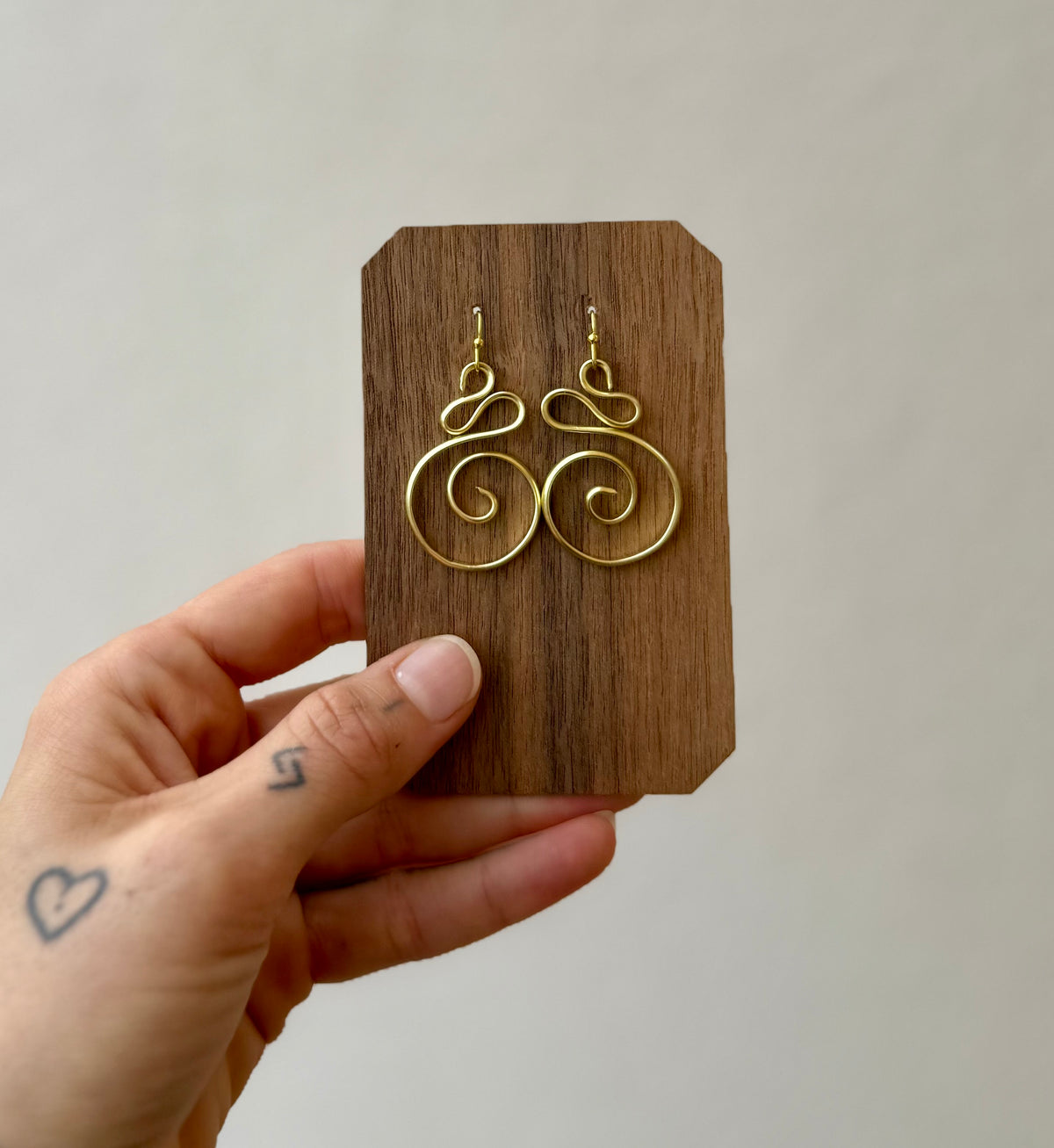 Spiral Brass Earrings