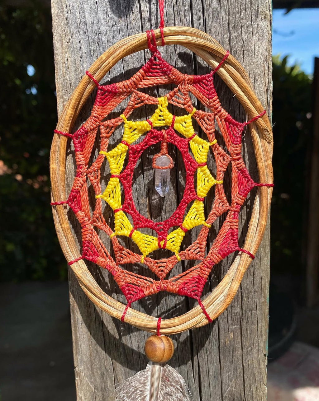 Sun Dream Catcher Crystal Quartz