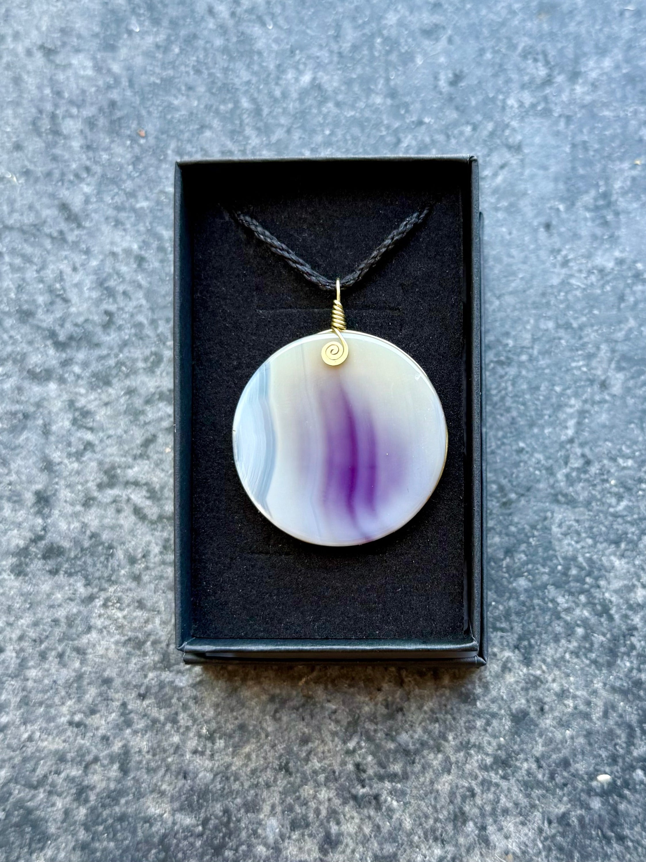 Purple Agate Amulet