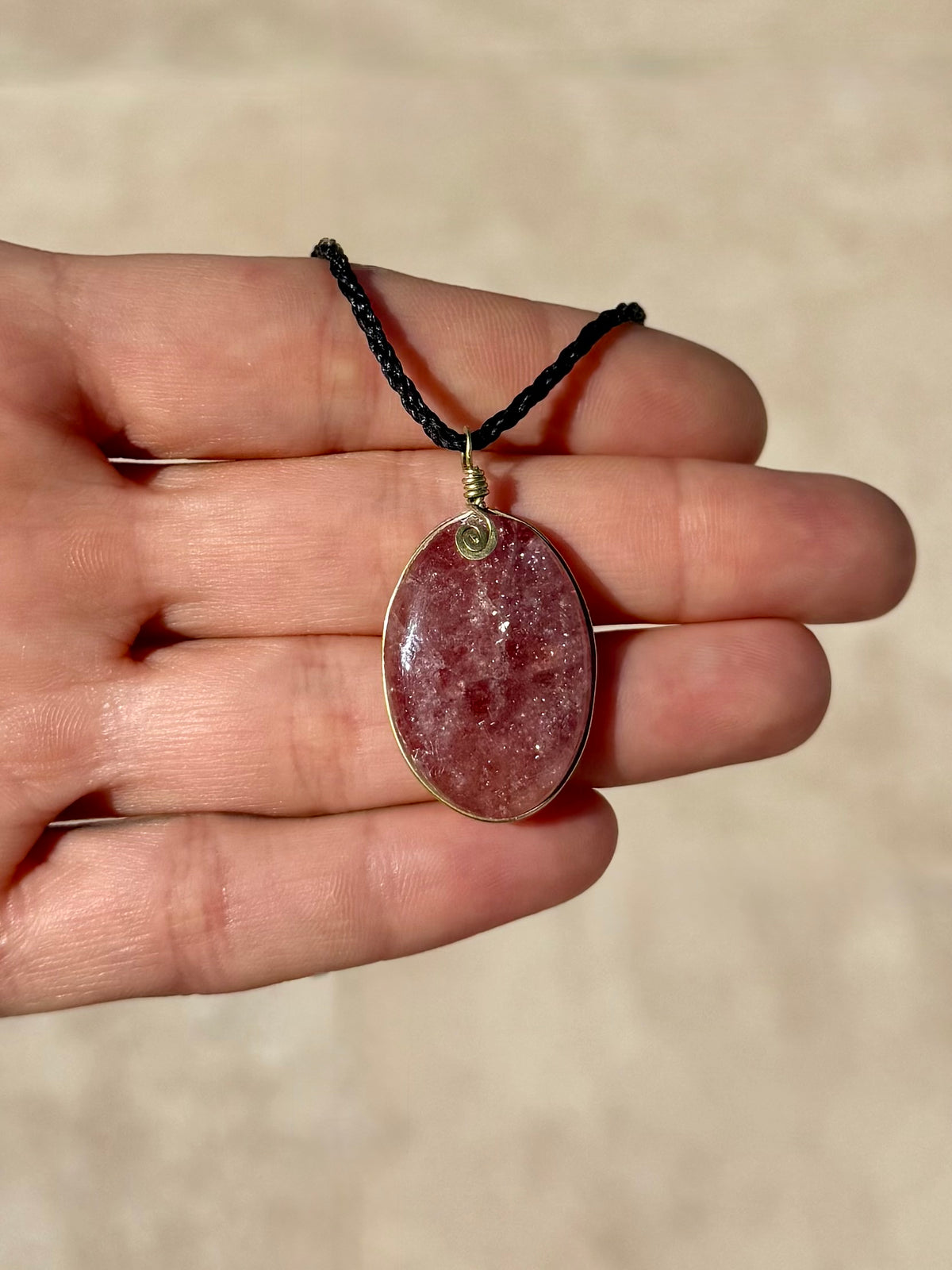 Strawberry Quartz Amulet