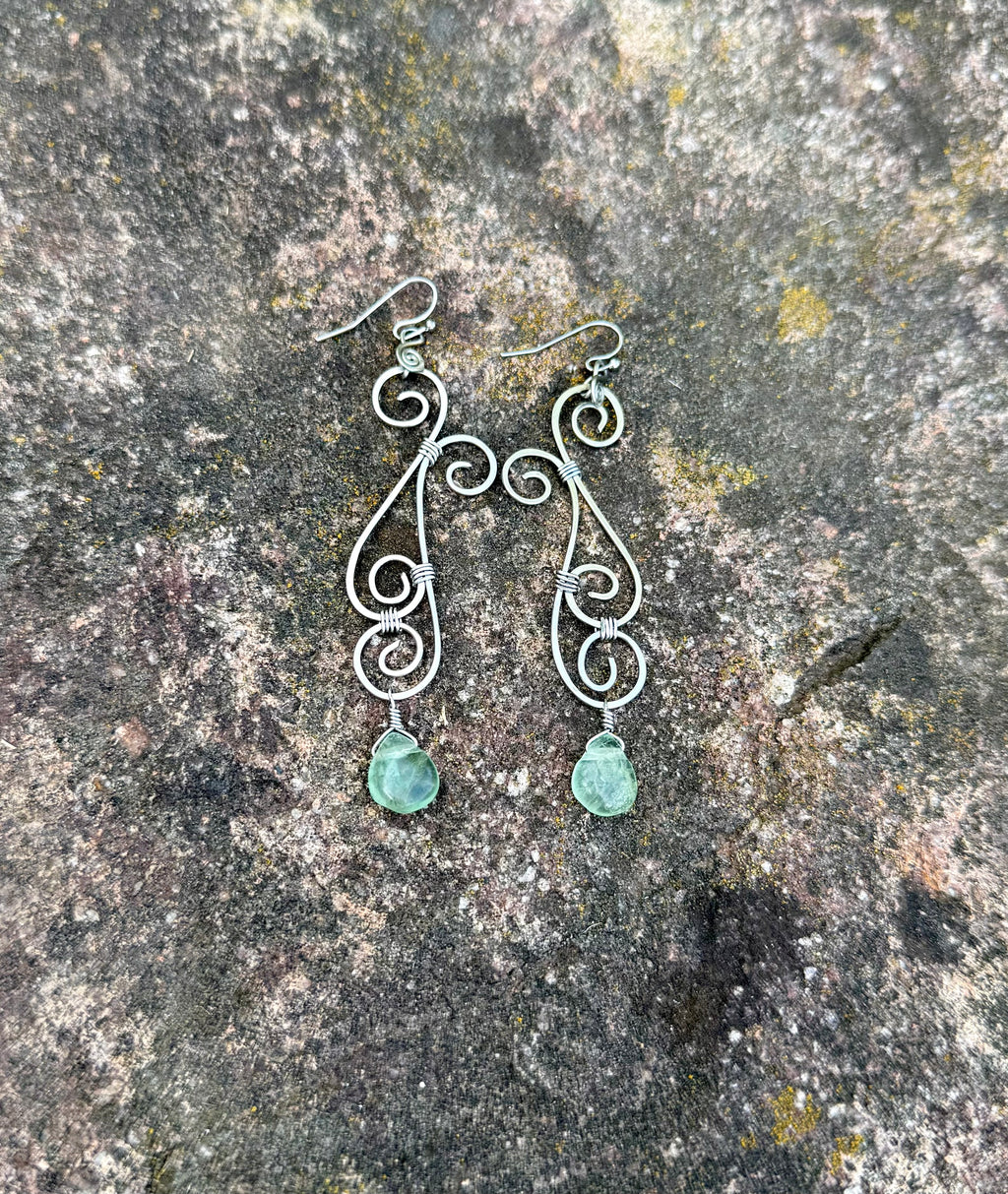 Fairy Earrings - Green Fluorite