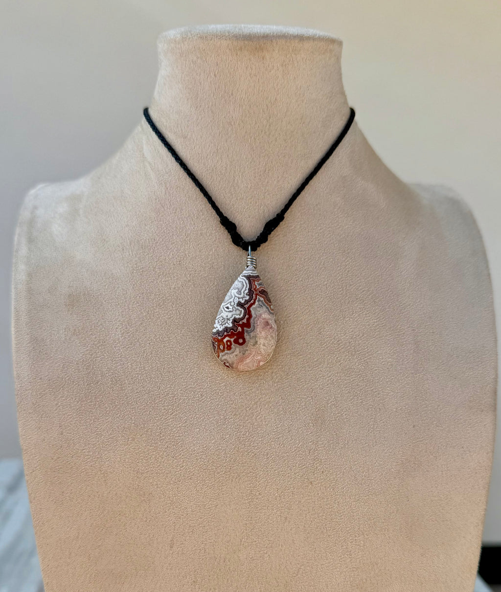 Crazy Lace Agate Amulet