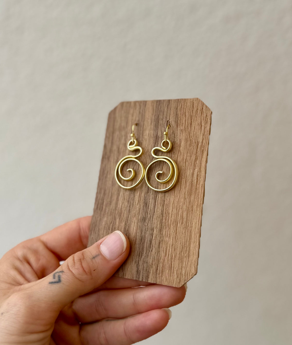 Spiral Brass Earrings
