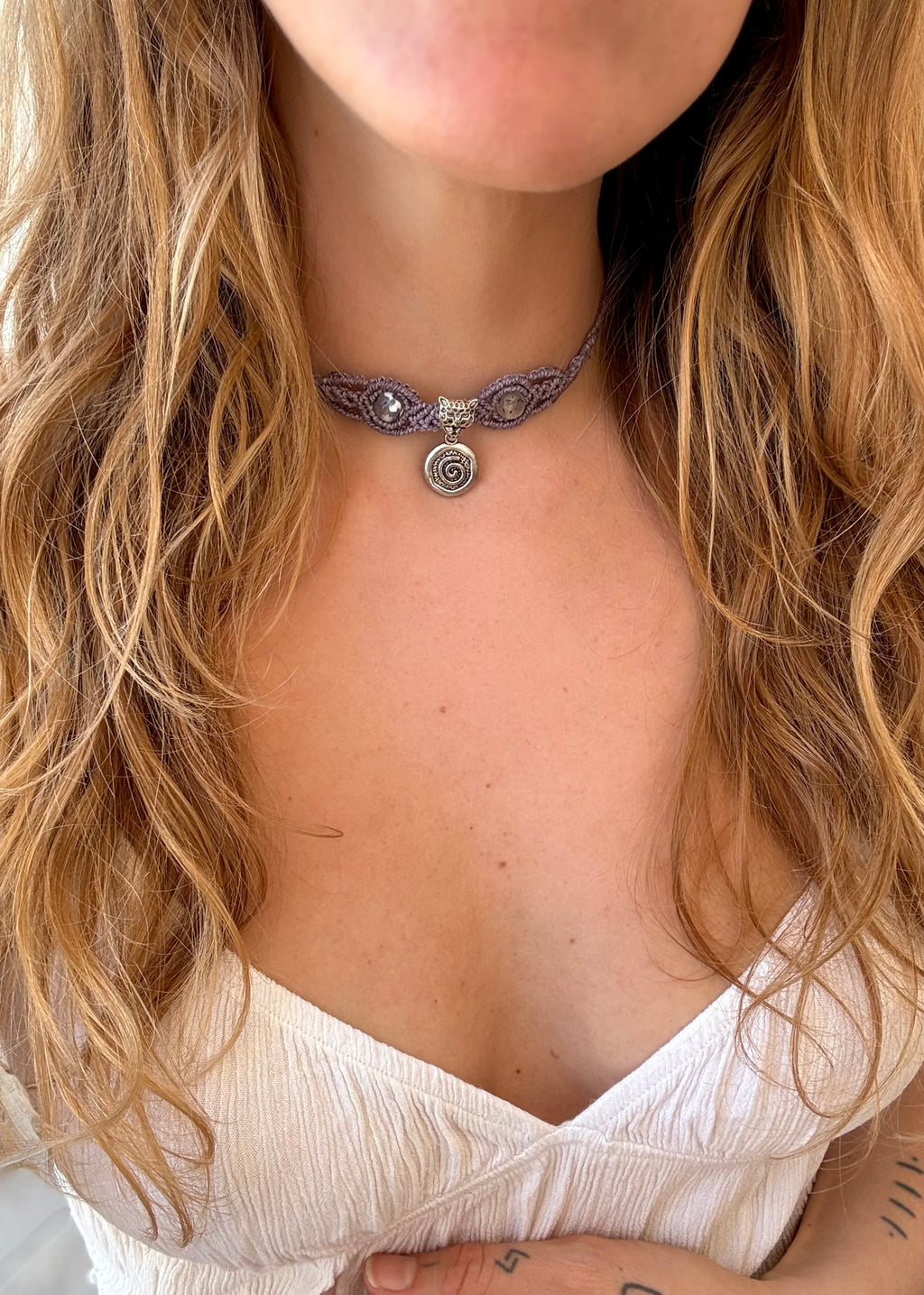 Jaguar & Spiral Choker Zebra Agate