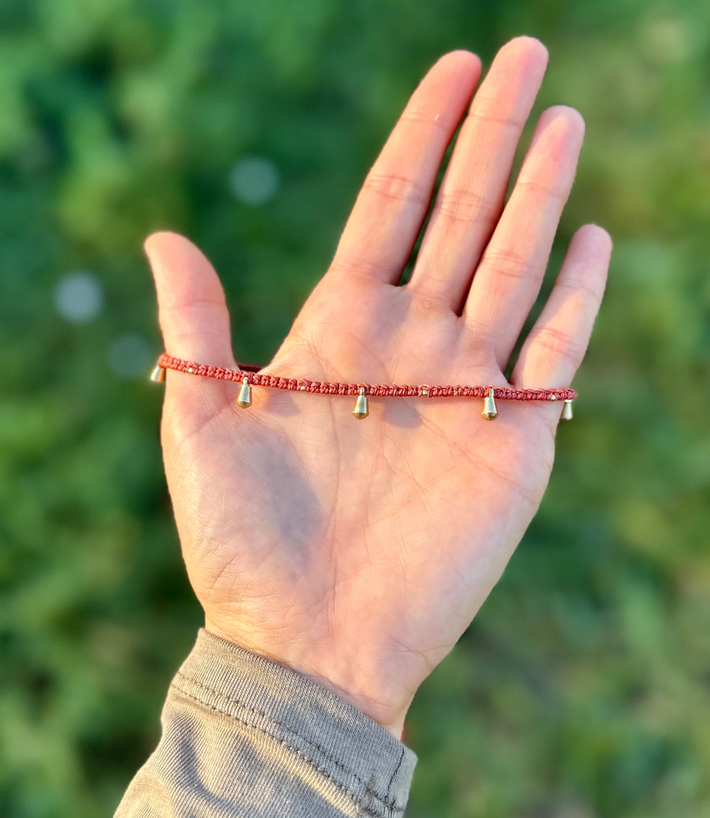 Delicate Drops Choker - Terracotta
