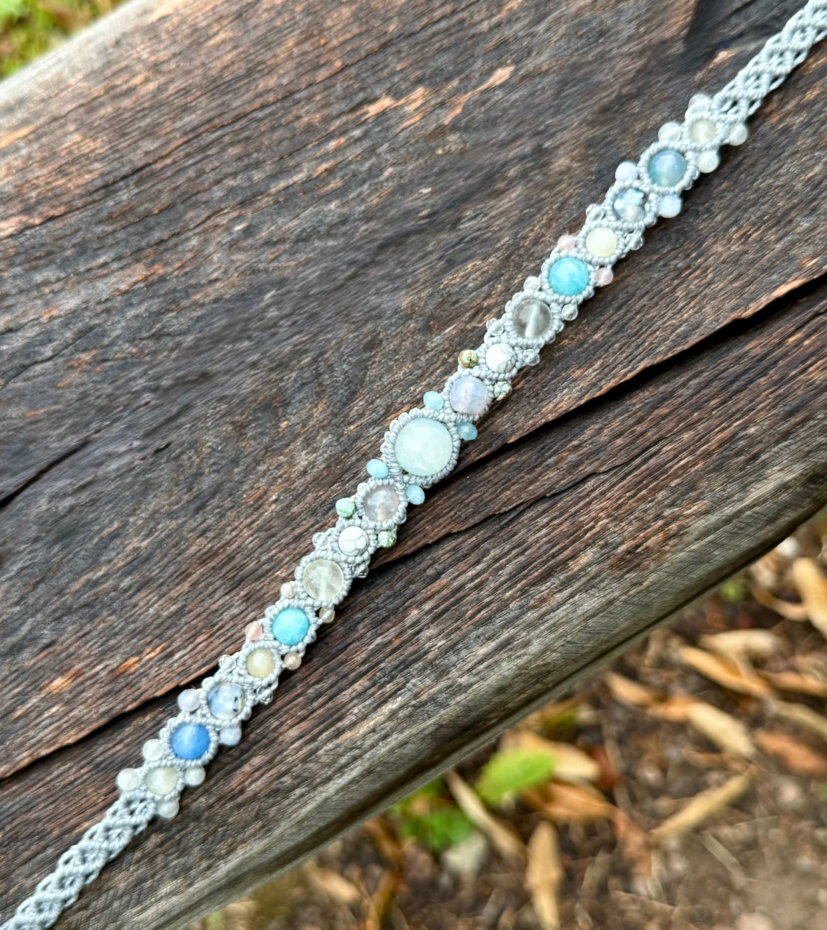 Air Spirit Gemstone Macrame Choker