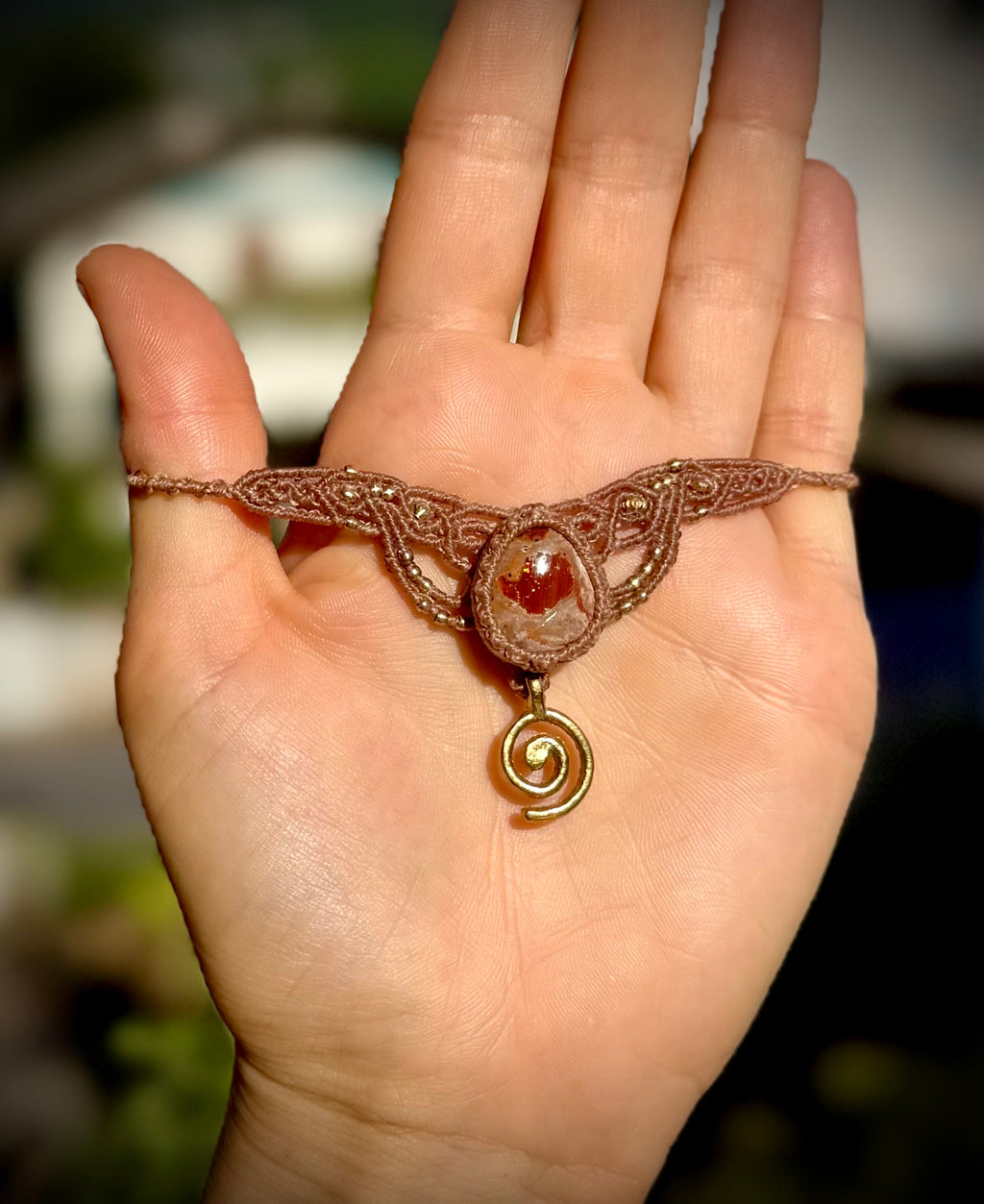 Fire Opal Choker