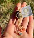 Dragon Blood Jasper • Fire Agate • Rutilated Quartz