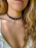 Earth Spirit Gemstone Macrame Choker