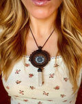 Ancient Fossil & Selenite Amulet