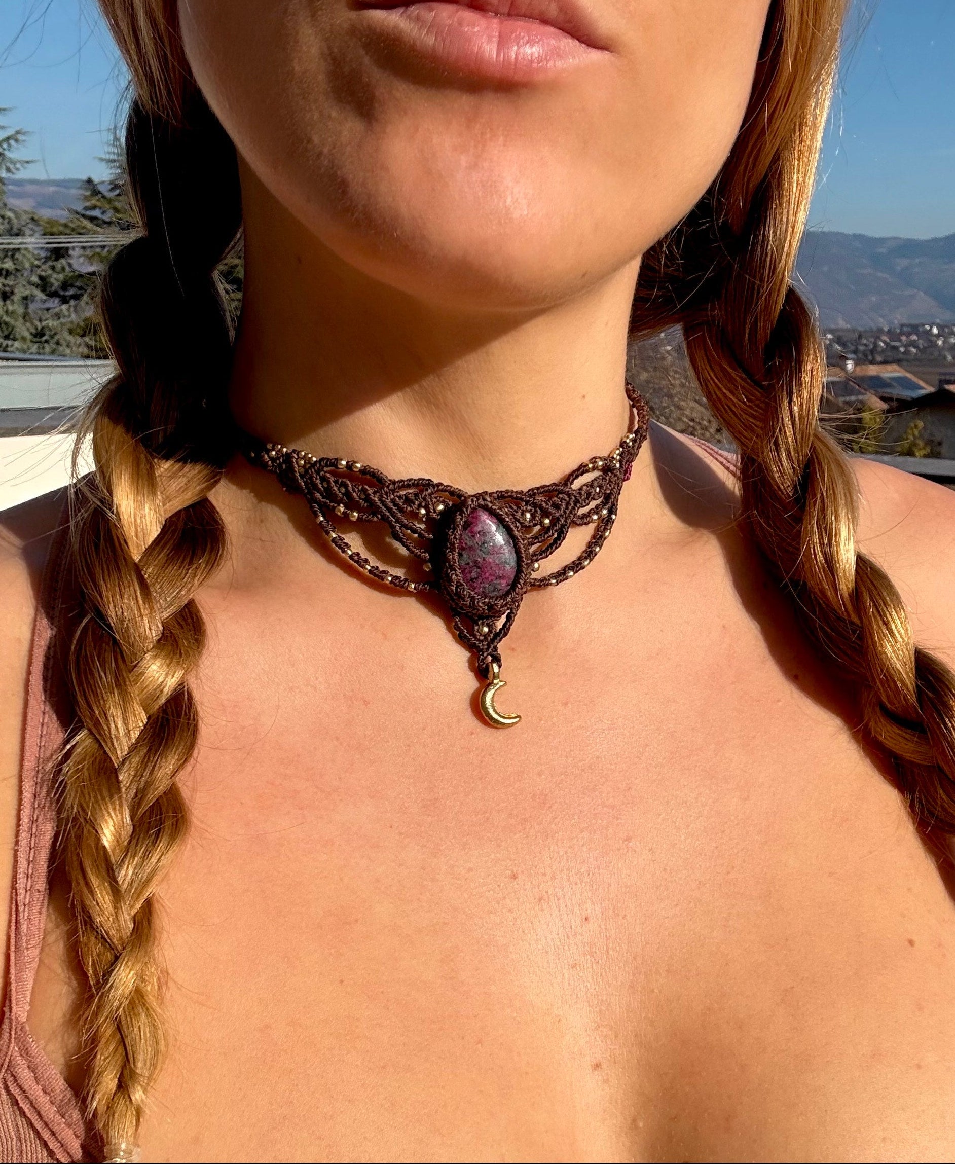 Ruby in Zoisite Choker