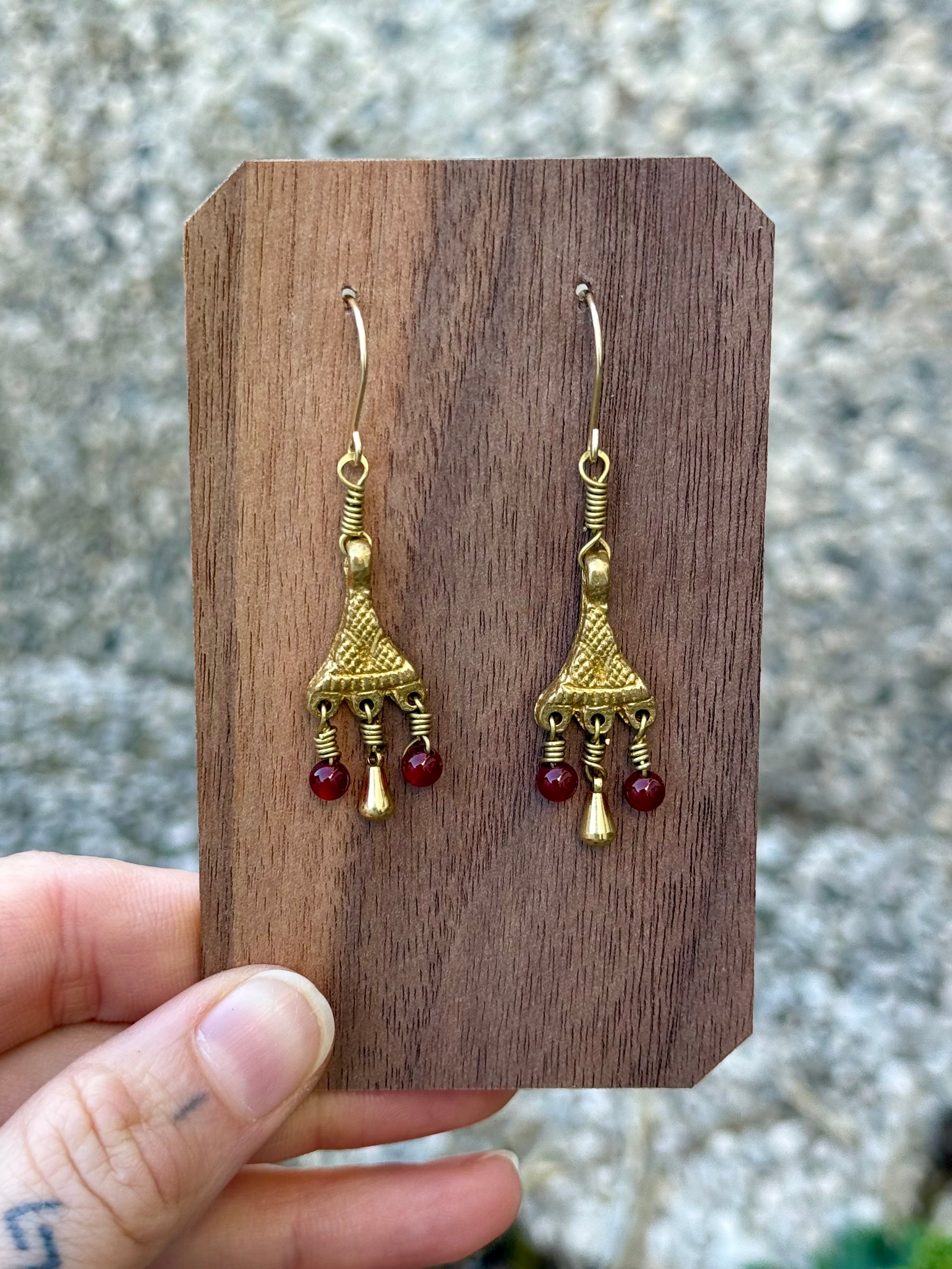Bronze Earrings Oriental