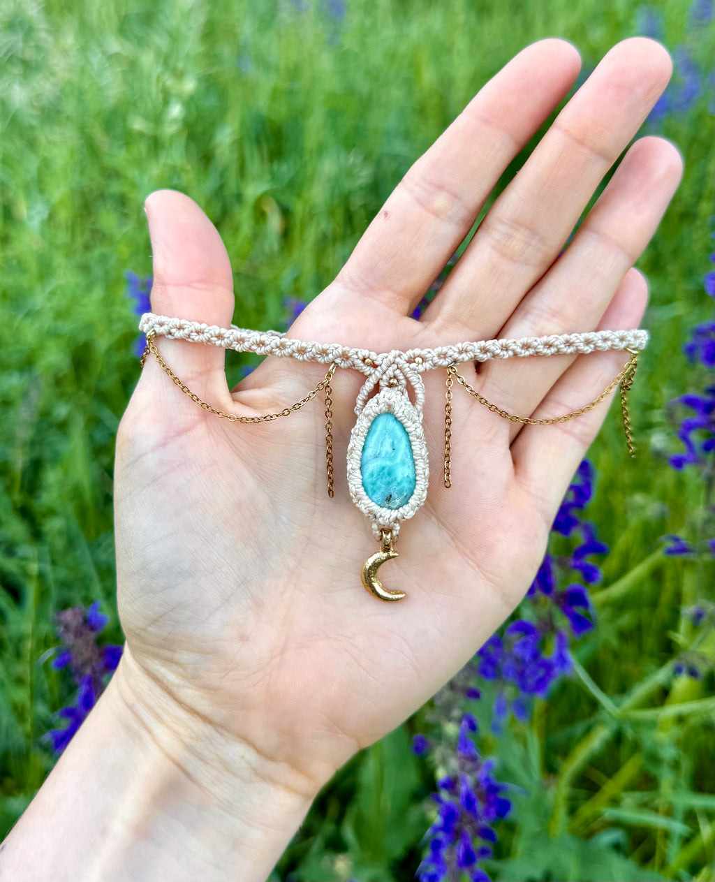 Larimar Goddess Choker