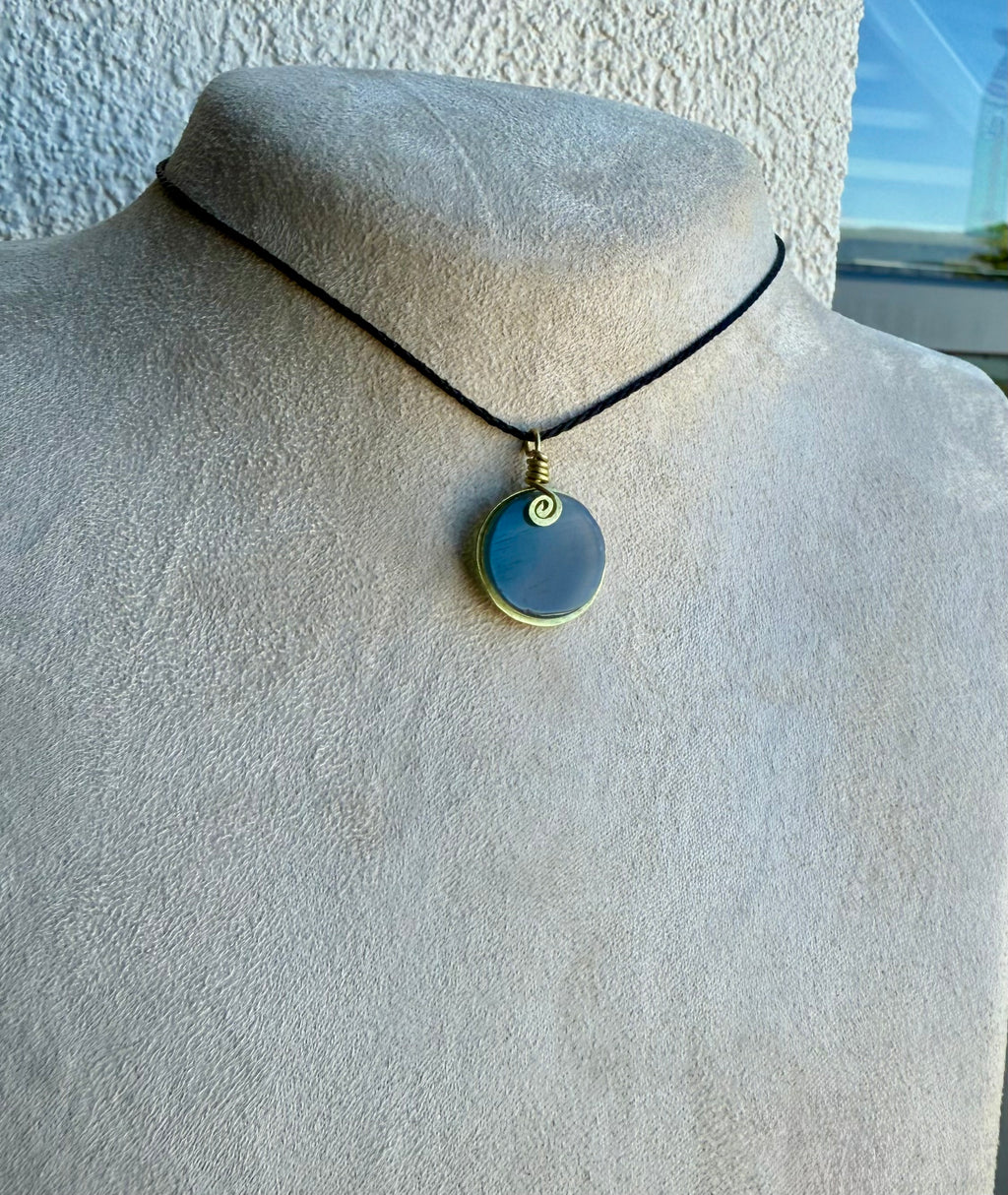 Blue Agate Amulet