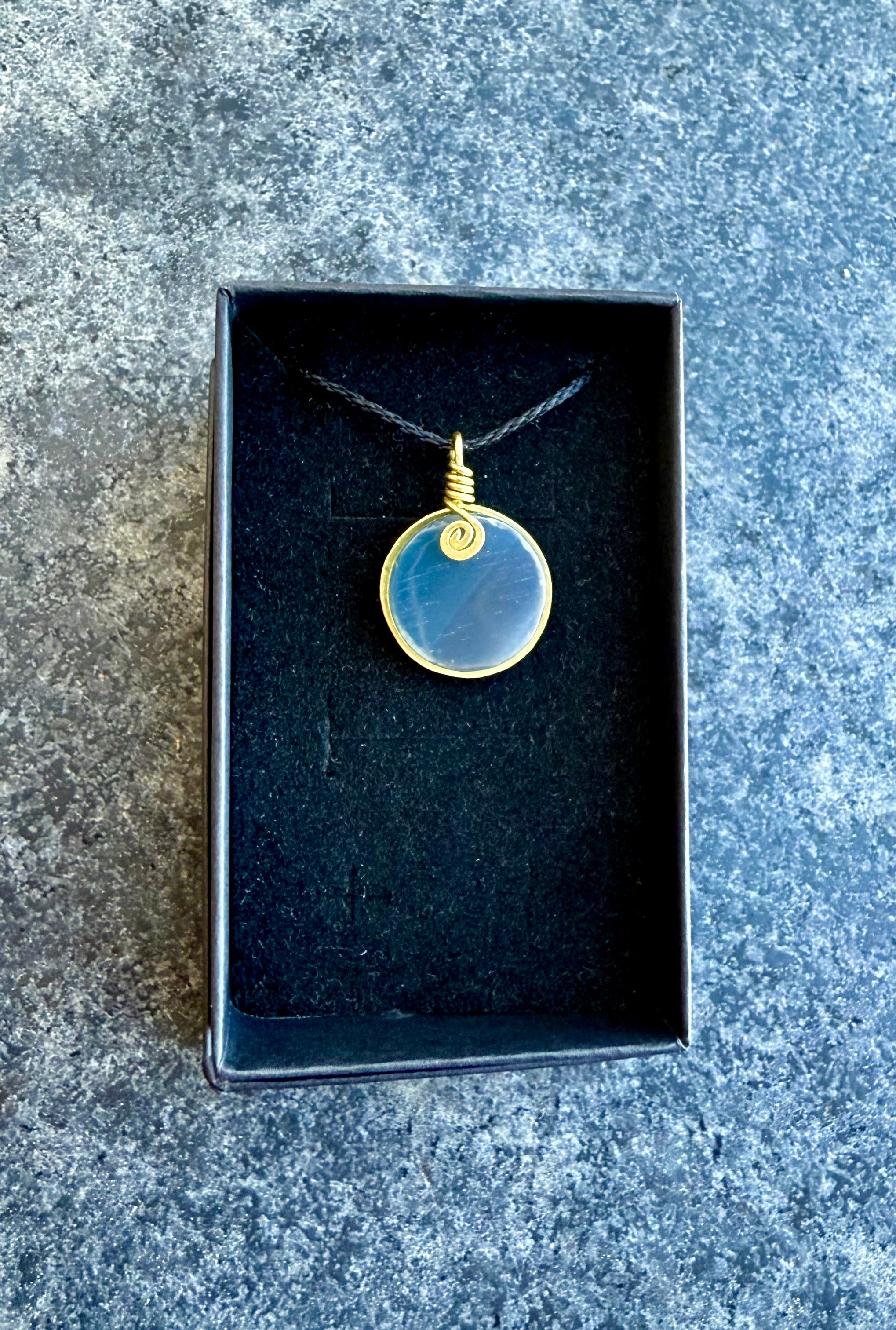 Blue Agate Amulet