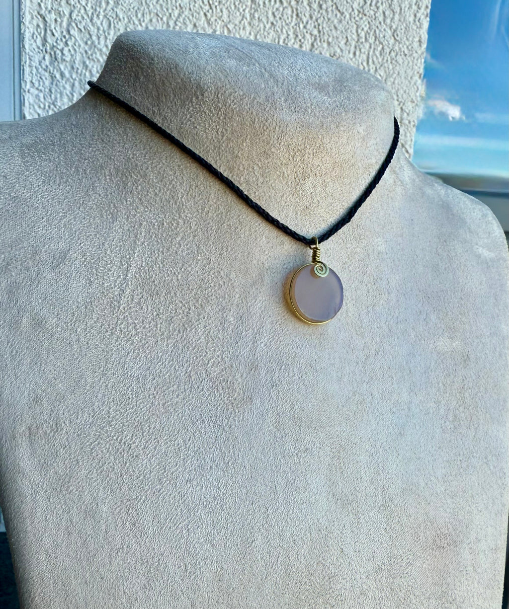 Purple Agate Amulet