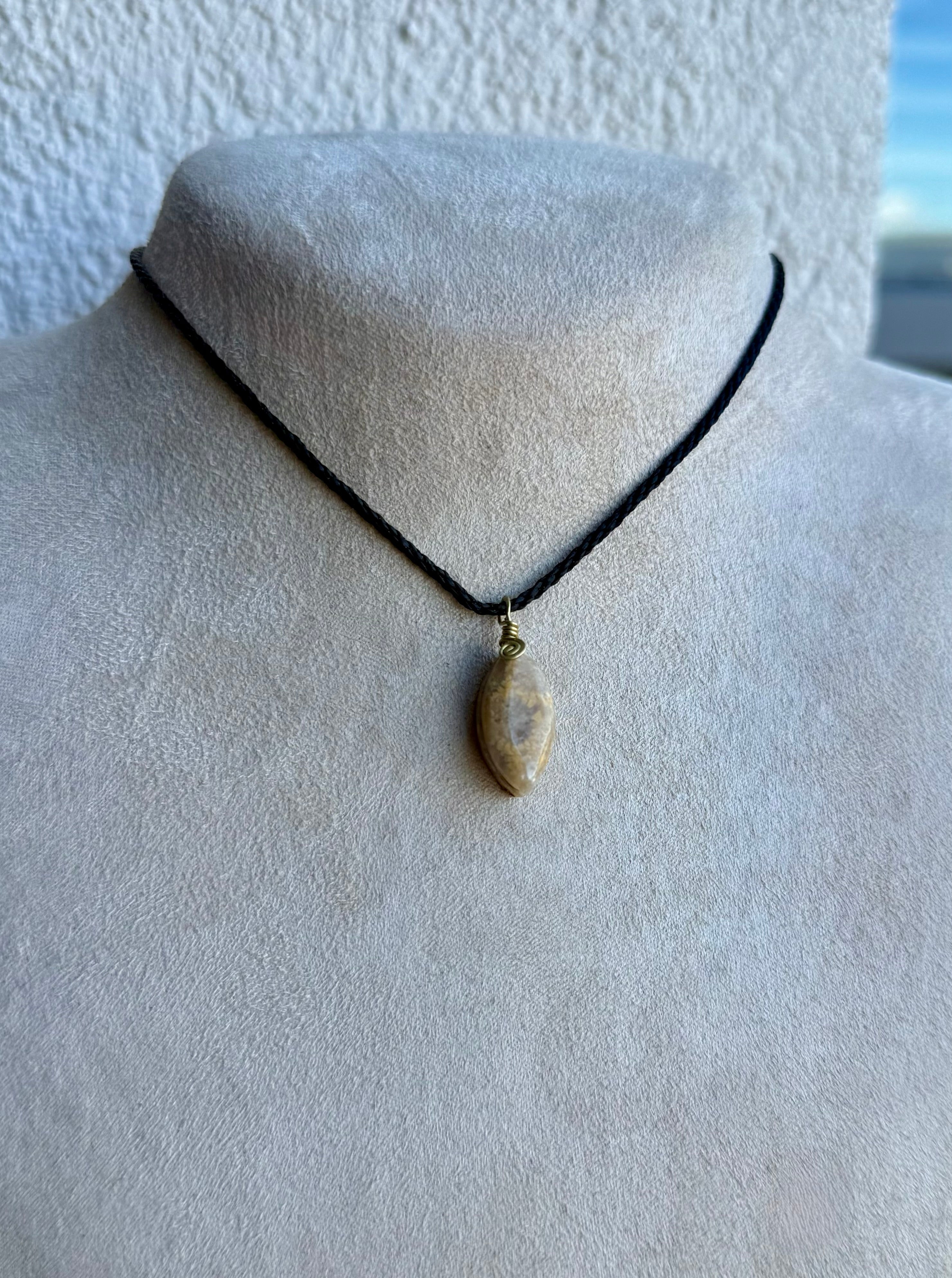 Calcite Fossil Amulet