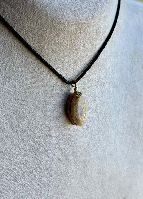 Calcite Fossil Amulet