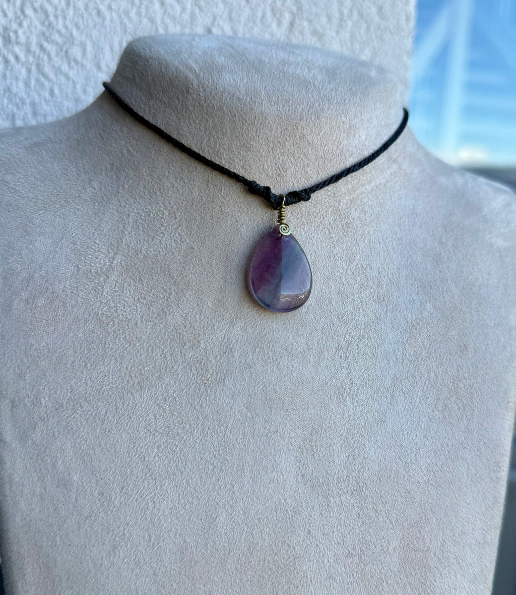 Rainbow Fluorite Amulet