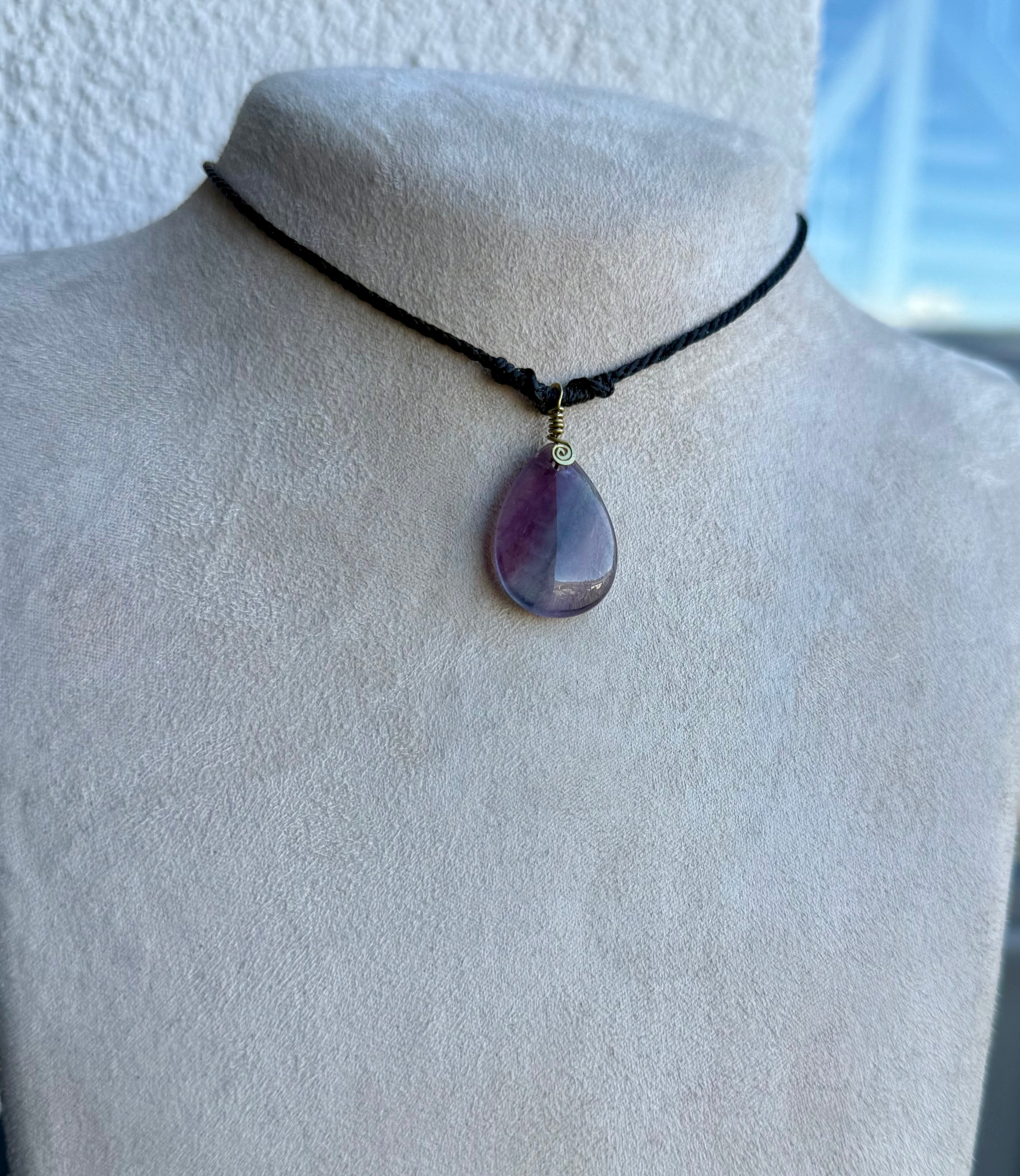 Rainbow Fluorite Amulet
