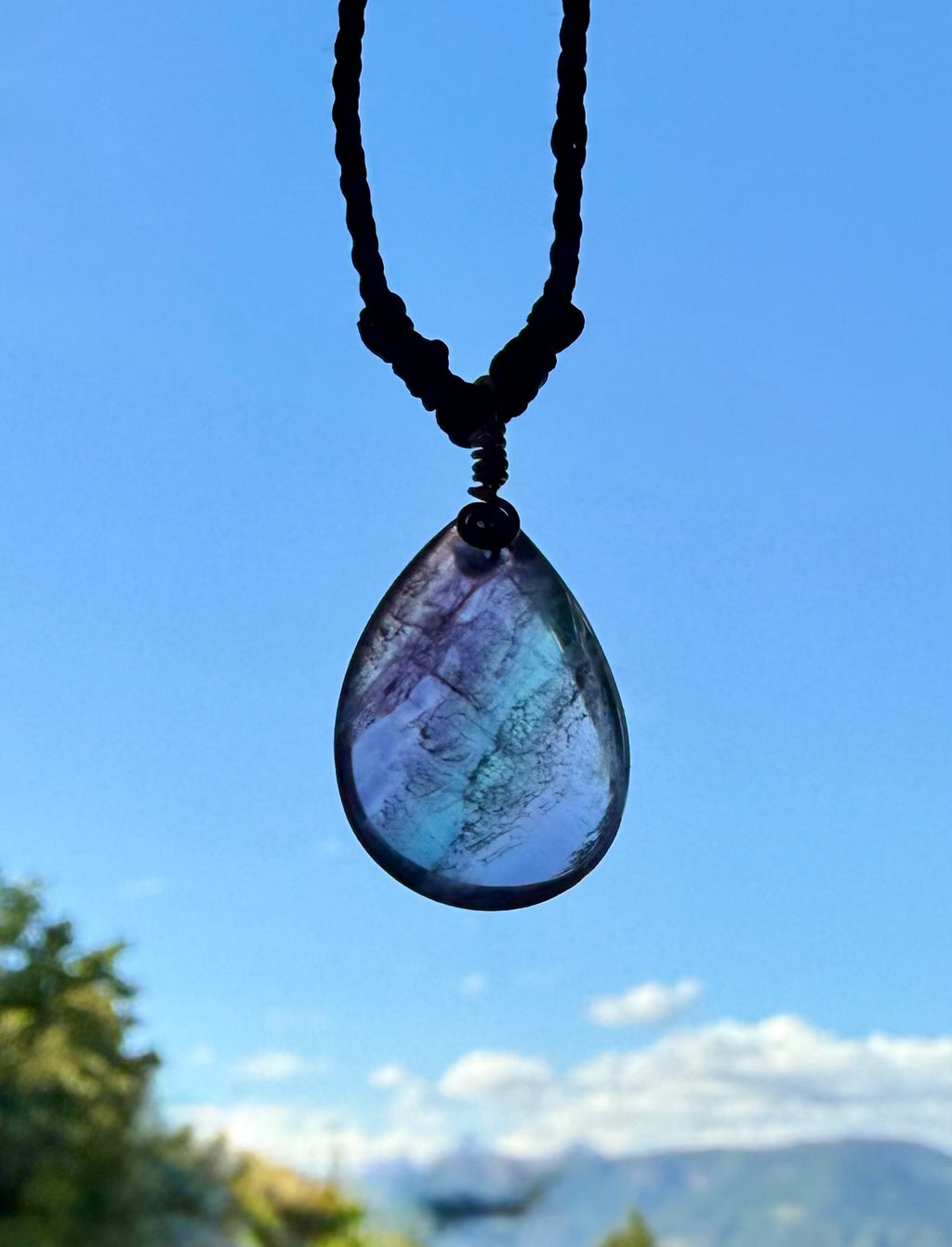 Rainbow Fluorite Amulet