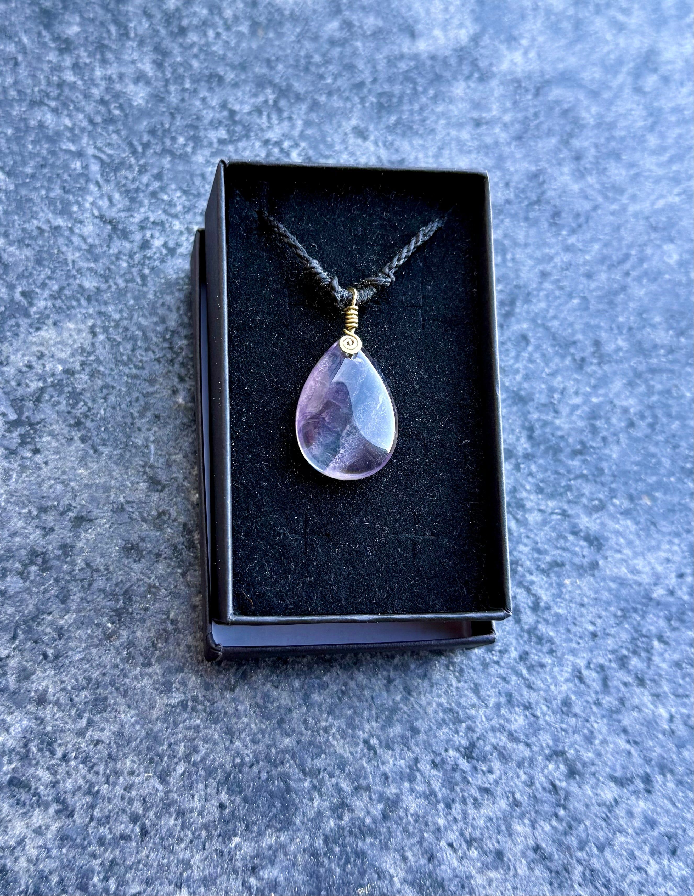 Rainbow Fluorite Amulet