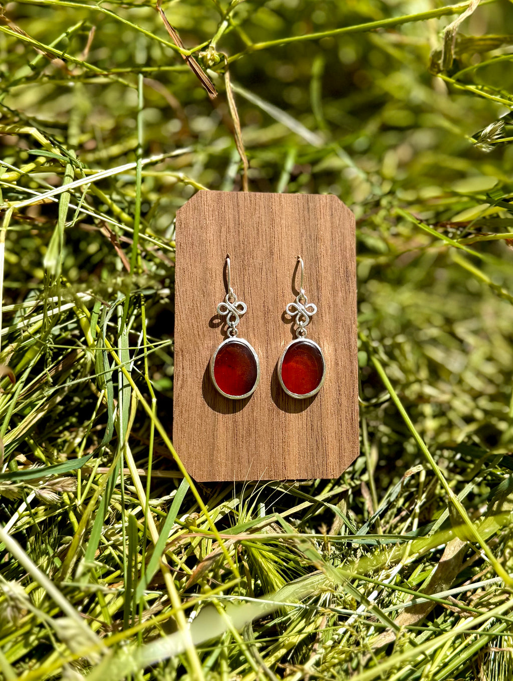 Baltic Amber Earrings Silver