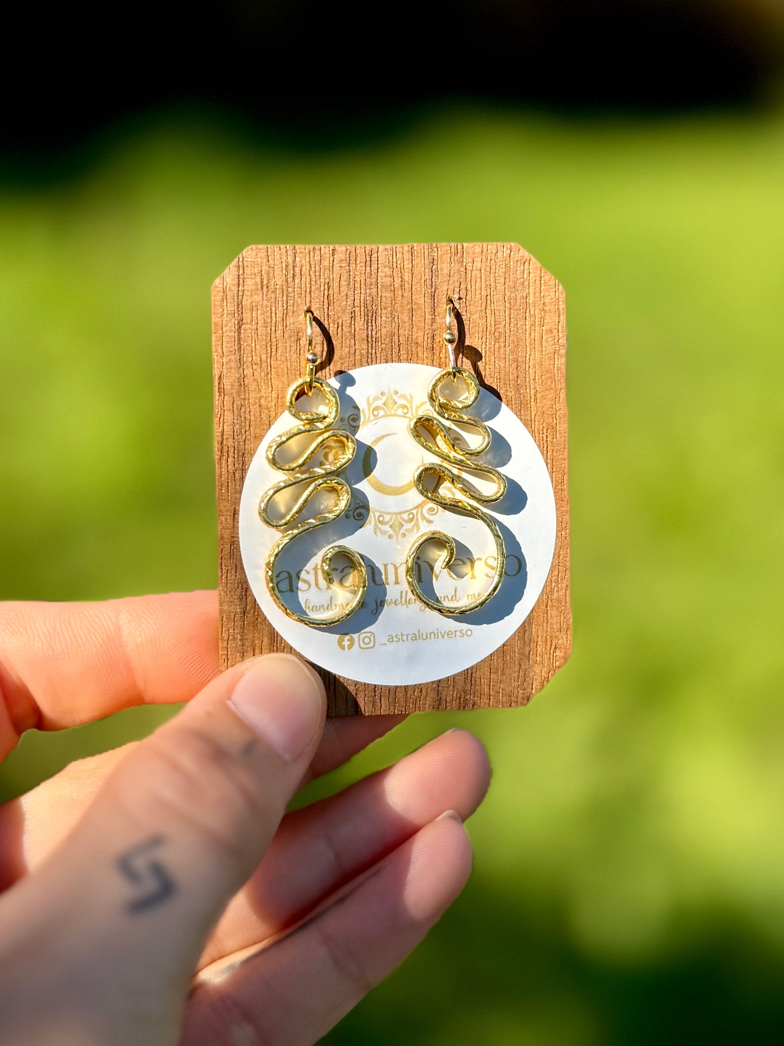 Spiral Earrings Brass