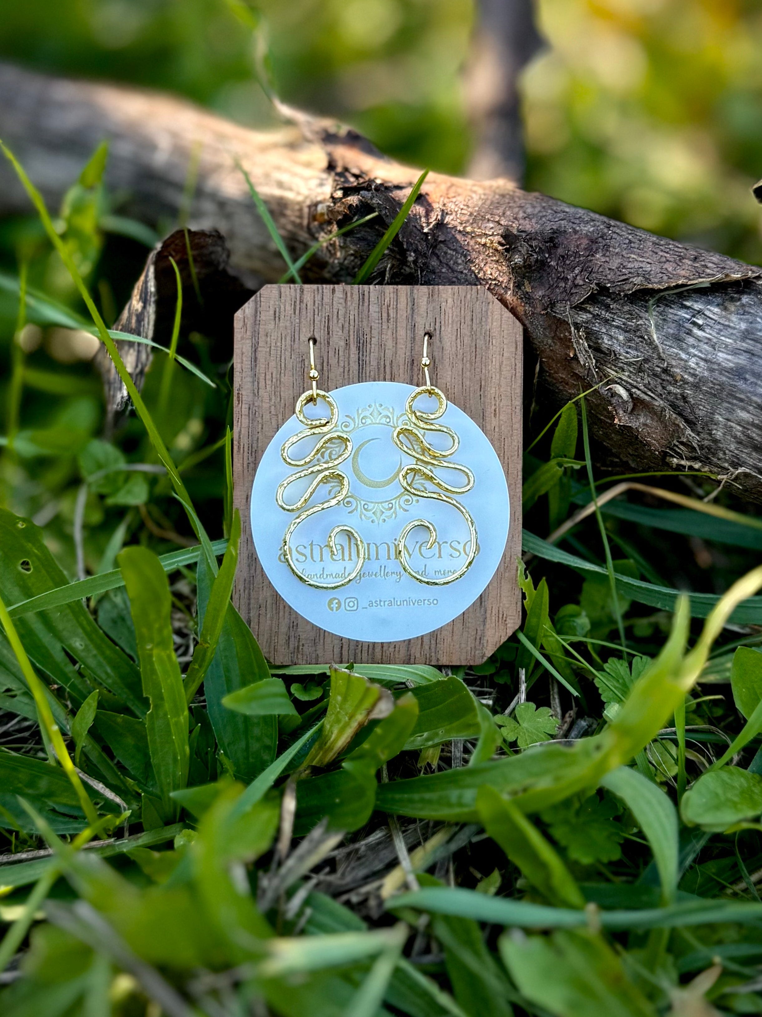 Spiral Earrings Brass