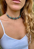 Water Spirit Gemstone Macrame Choker
