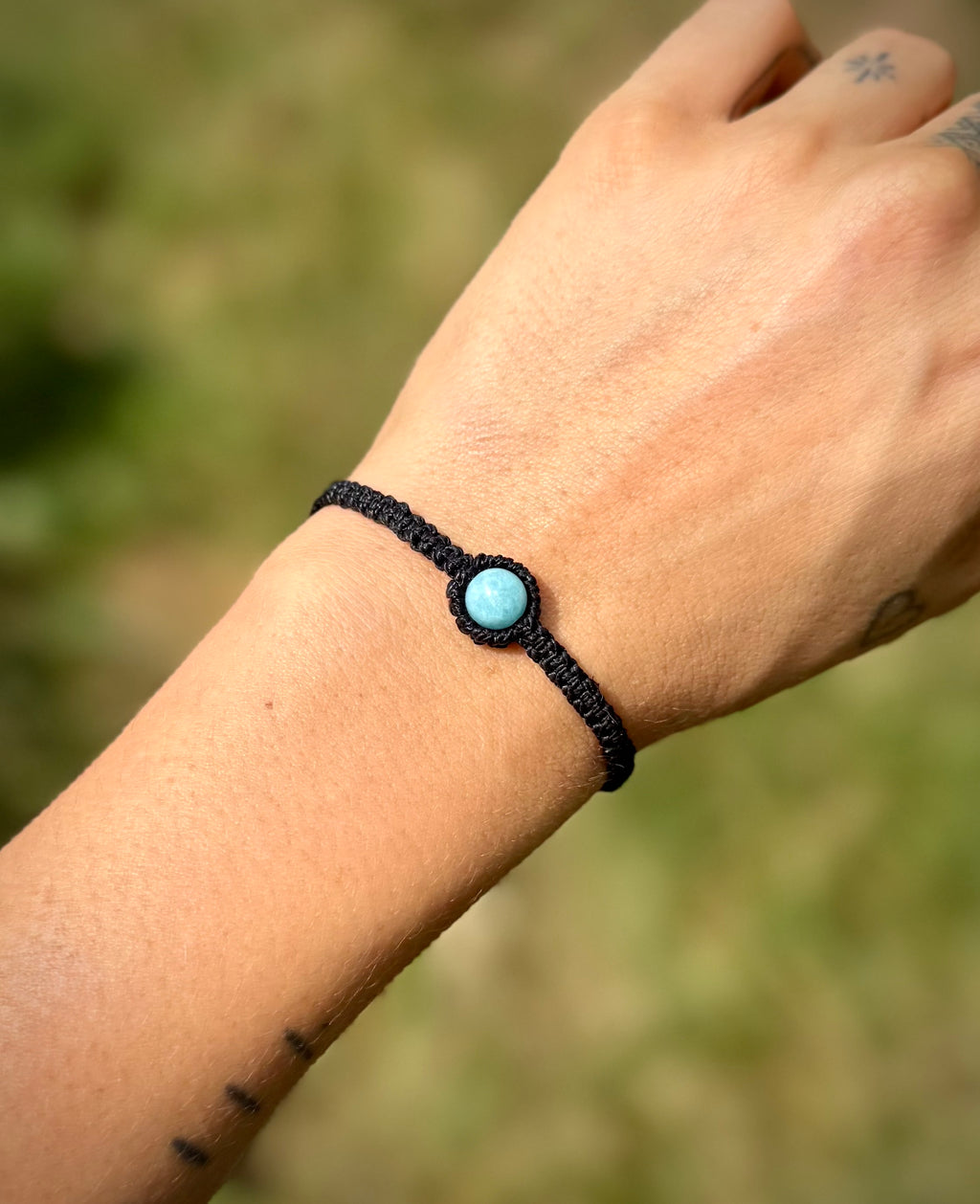 Macrame Bracelet - Aquamarine