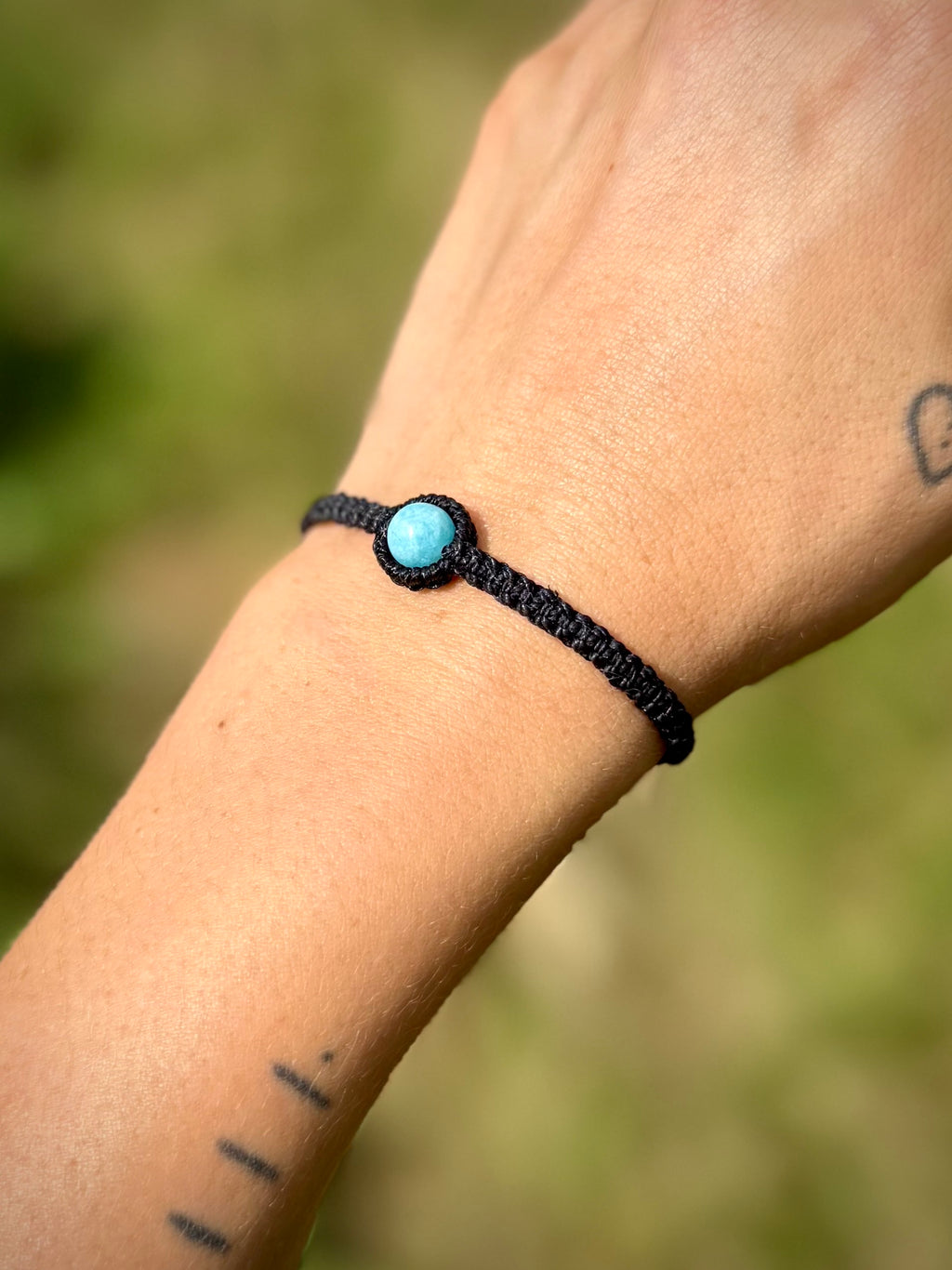 Macrame Bracelet - Aquamarine