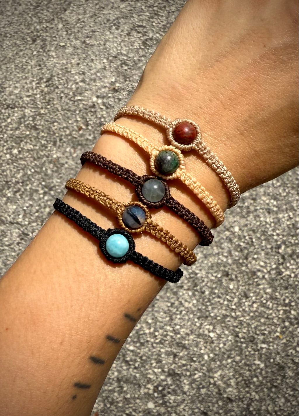 Macrame Bracelet - Aquamarine