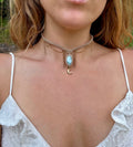 Larimar Goddess Choker