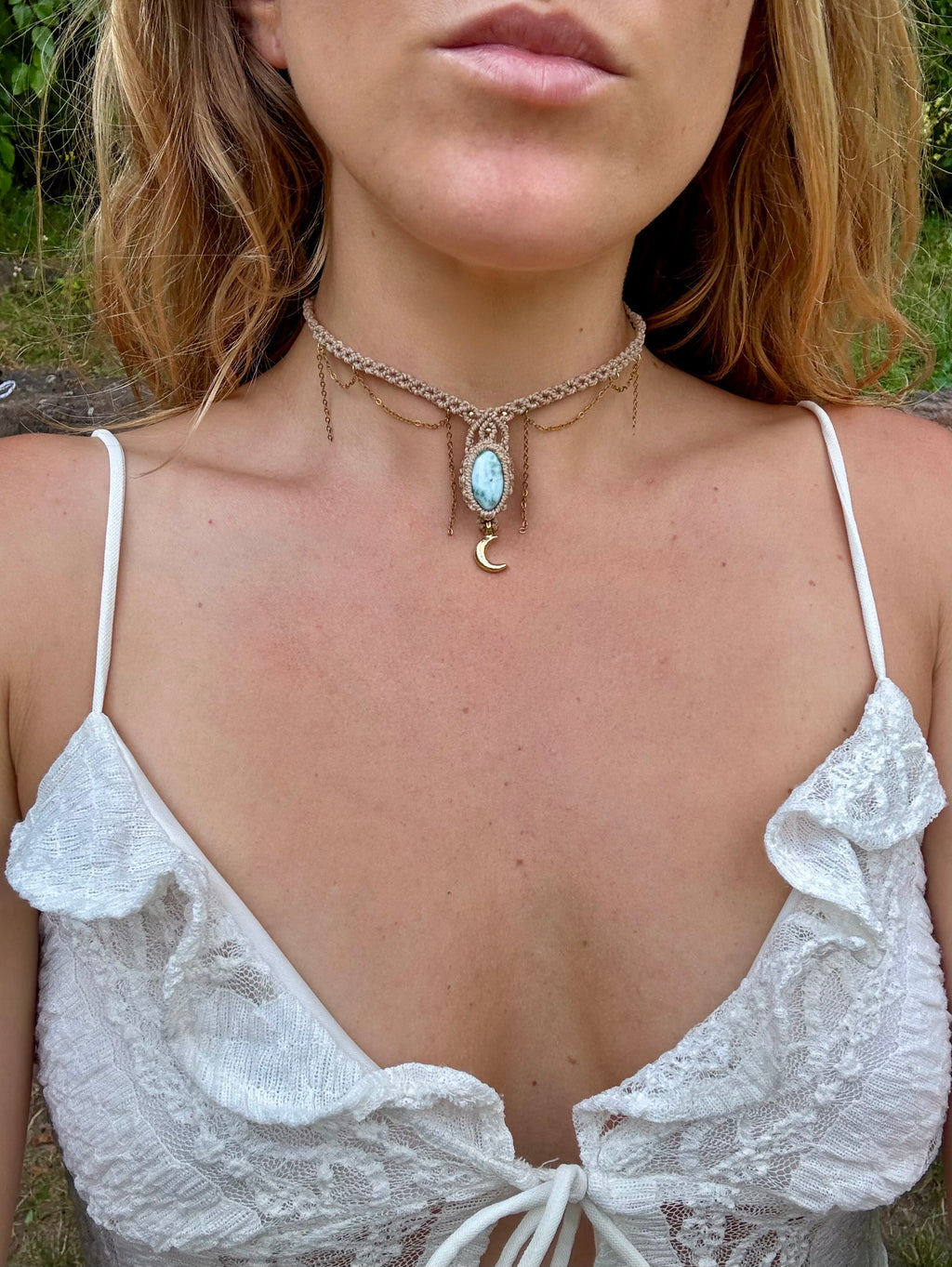 Larimar Goddess Choker